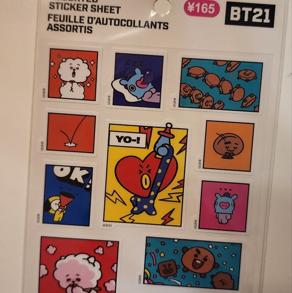 BT21 Sticker Sheet NWT *FREE with any other BT21 purchase* - Picture 4 of 5